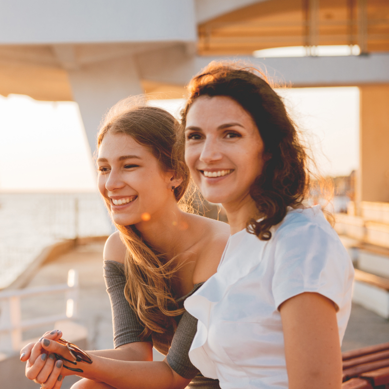 Two women enjoying the outdoors.